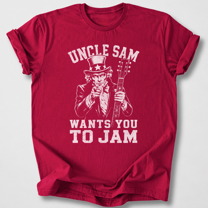 Uncle Sam Wants You To Jam Guitar T-Shirt