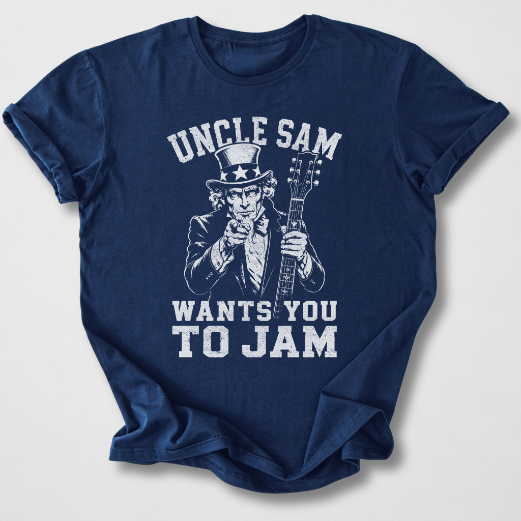Uncle Sam Wants You To Jam Guitar T-Shirt