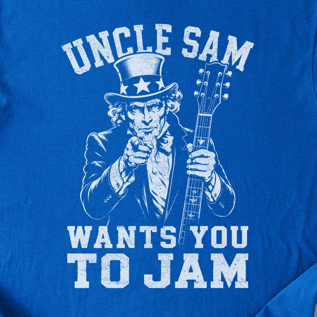 Uncle Sam Wants You To Jam Guitar T-Shirt