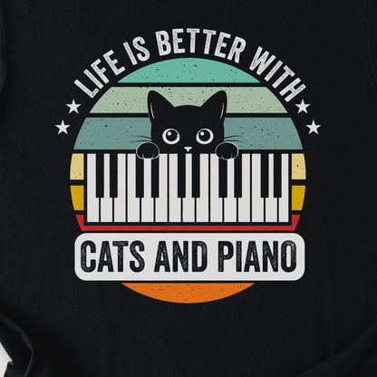 Cats And Piano T-Shirt