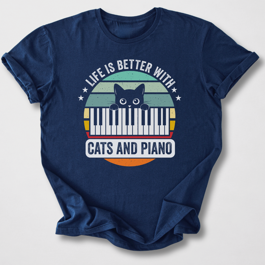 Cats And Piano T-Shirt