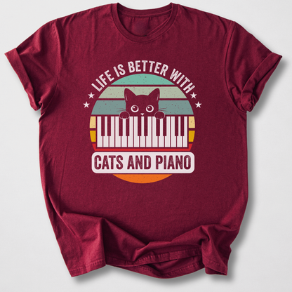 Cats And Piano T-Shirt