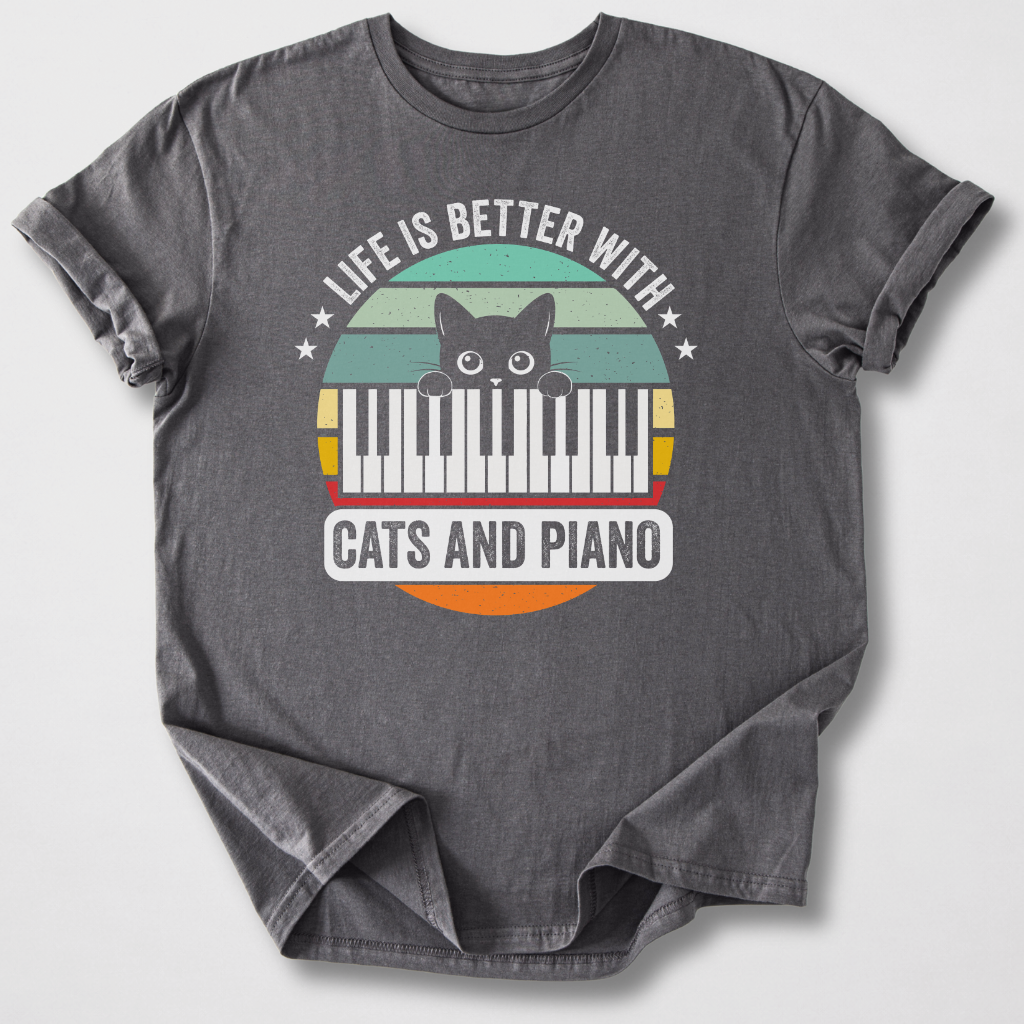 Cats And Piano T-Shirt