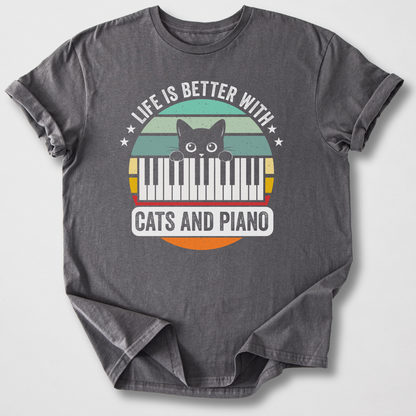 Cats And Piano T-Shirt