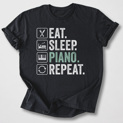 Eat Sleep Piano Repeat T-Shirt