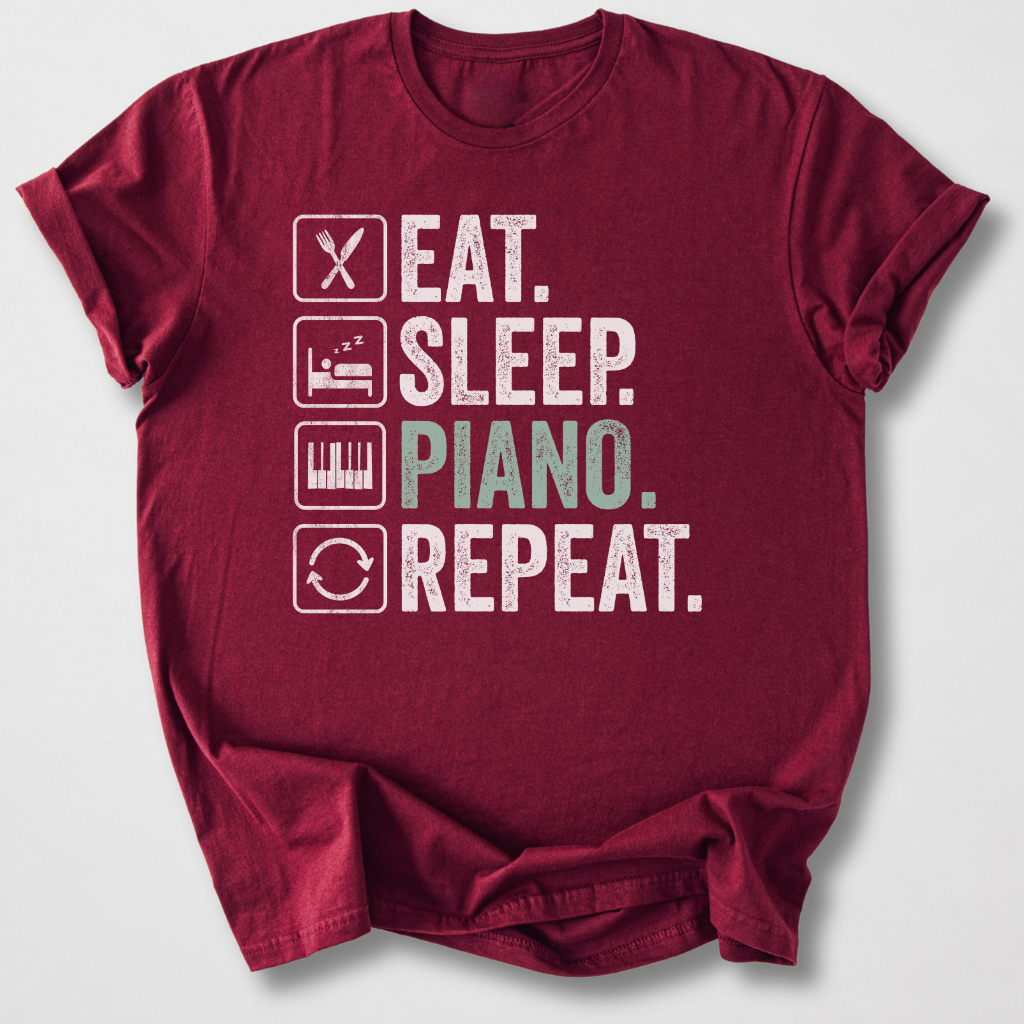 Eat Sleep Piano Repeat T-Shirt