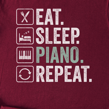 Eat Sleep Piano Repeat T-Shirt
