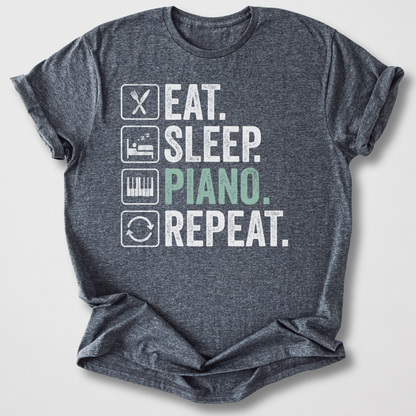 Eat Sleep Piano Repeat T-Shirt