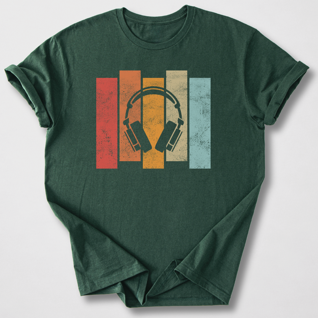 Retro Headphones DJ T-Shirt
