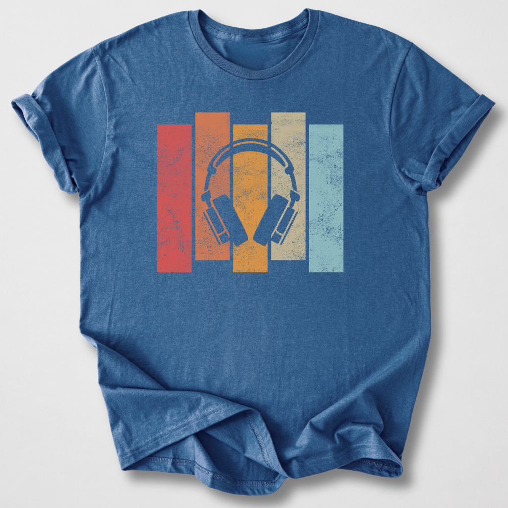 Retro Headphones DJ T-Shirt