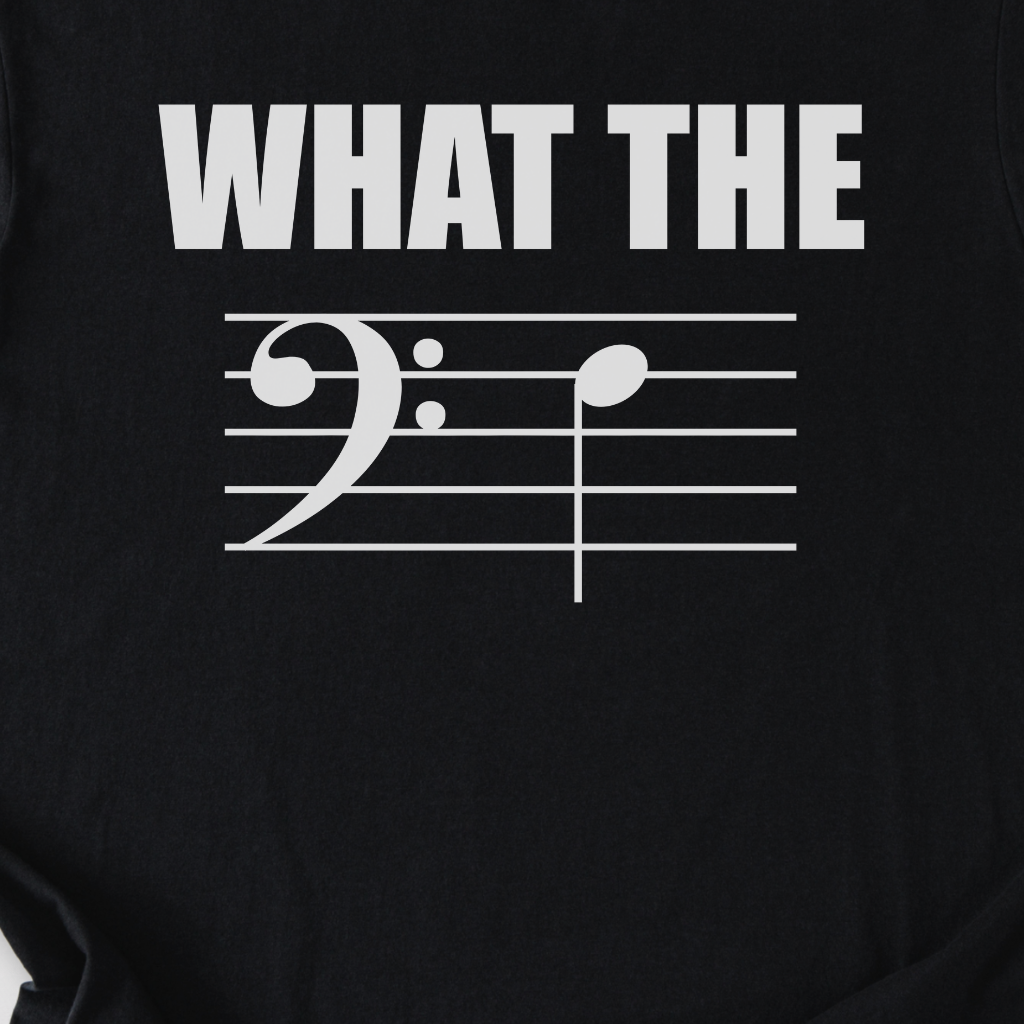 What The F Bass Clef T-Shirt