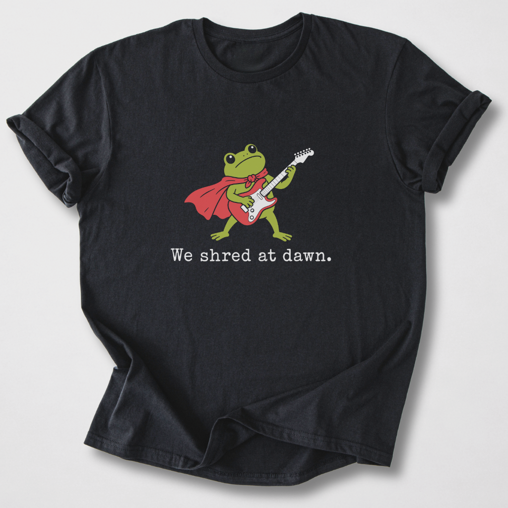 We Shred At Dawn Guitar T-Shirt