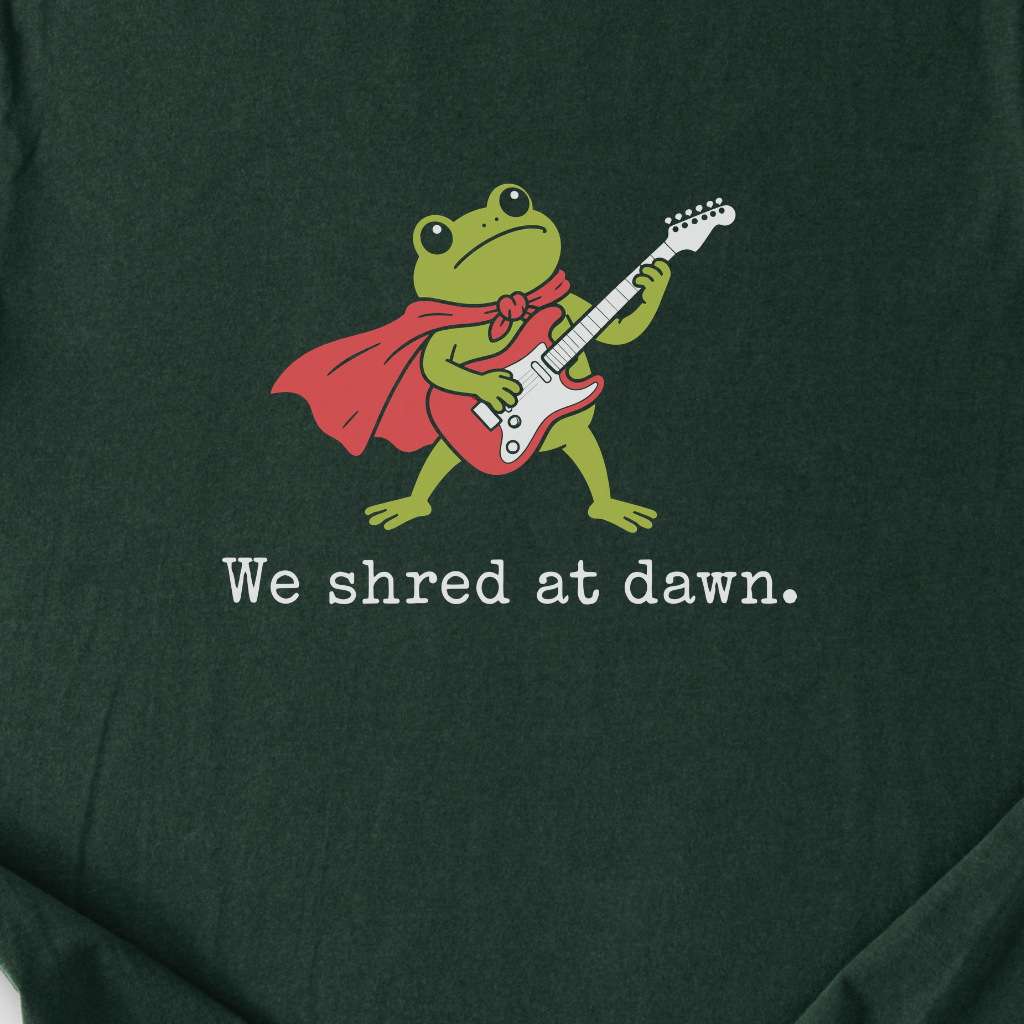 We Shred At Dawn Guitar T-Shirt