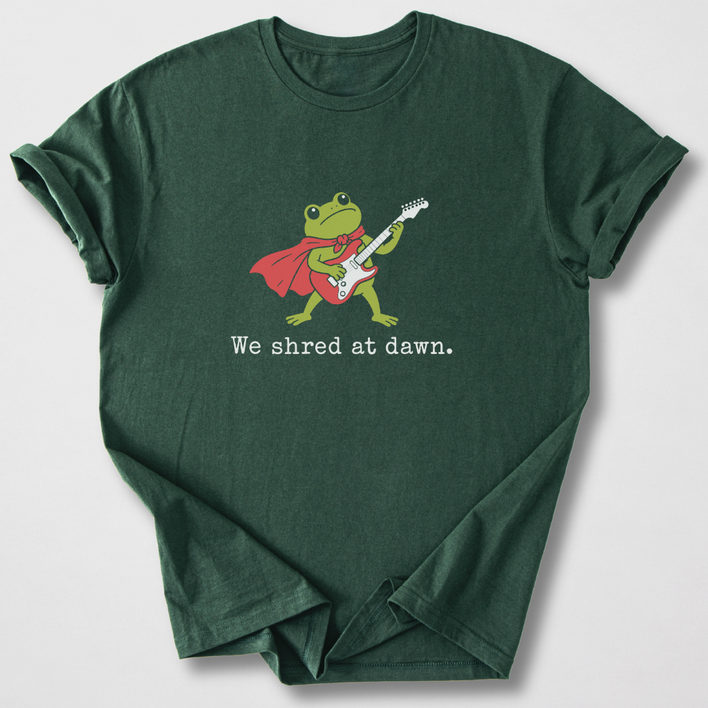 We Shred At Dawn Guitar T-Shirt