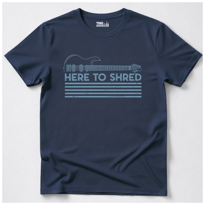 Here To Shred Guitar T-Shirt