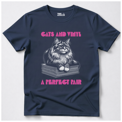 Cats And Vinyl A Perfect Pair T-Shirt