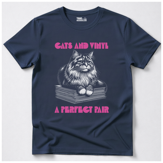 Cats And Vinyl A Perfect Pair T-Shirt