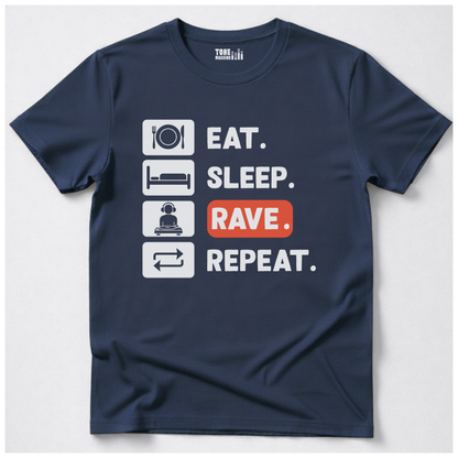 Eat Sleep Rave Repeat DJ T-Shirt