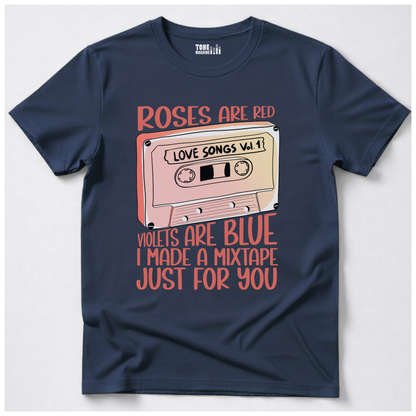 Roses Are Red Cassette Retro T-Shirt