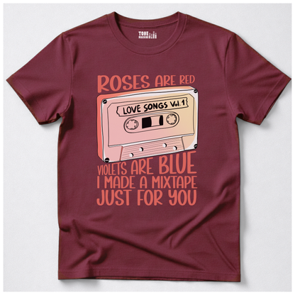 Roses Are Red Cassette Retro T-Shirt