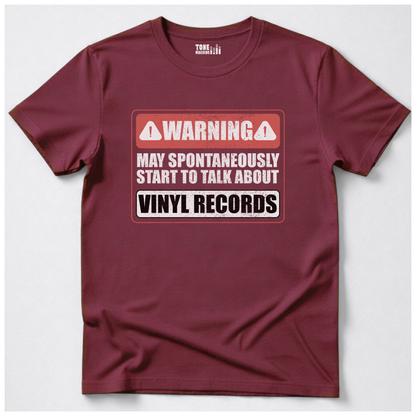 Warning May Talk About Vinyl T-Shirt