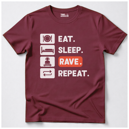Eat Sleep Rave Repeat DJ T-Shirt