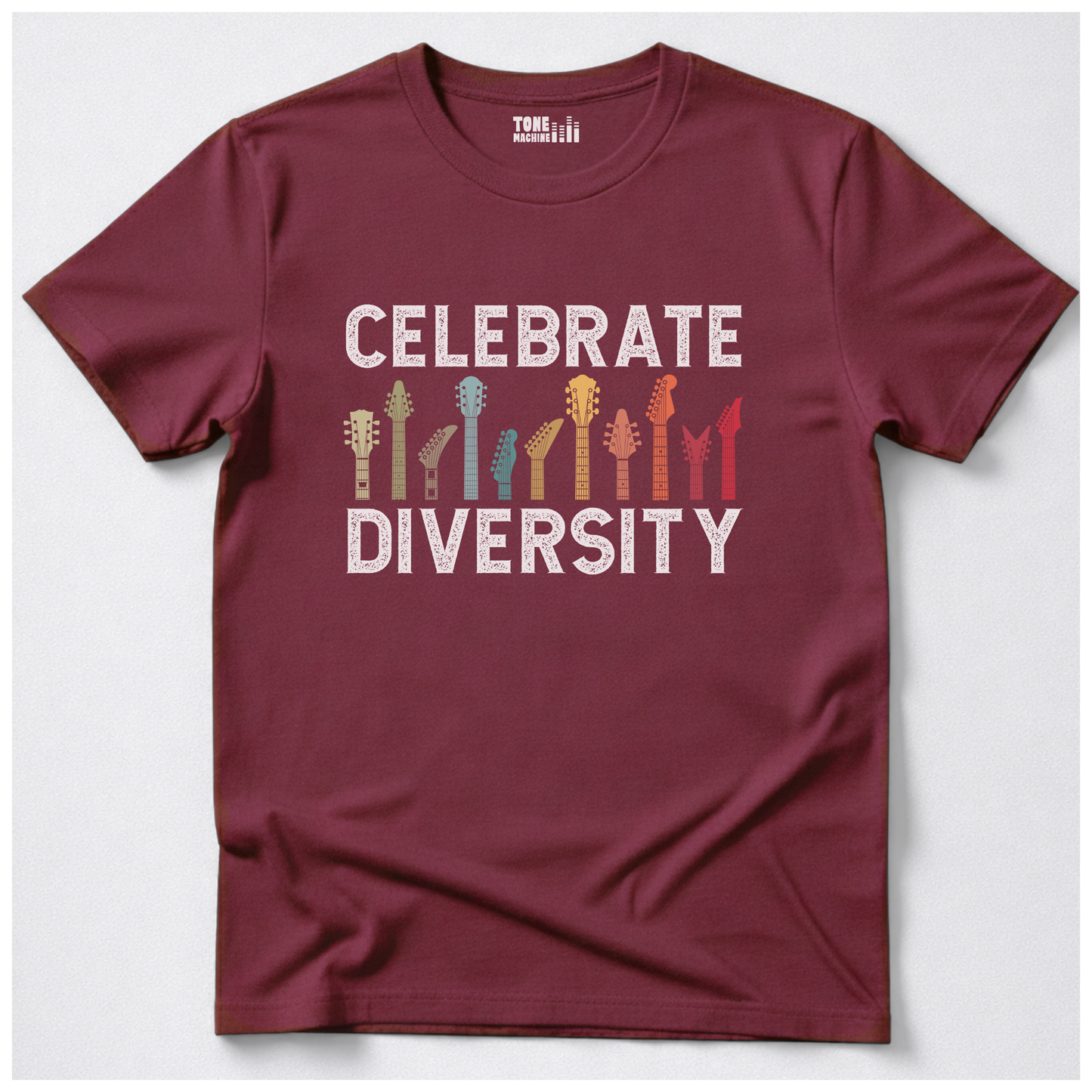Celebrate Diversity Guitar T-Shirt