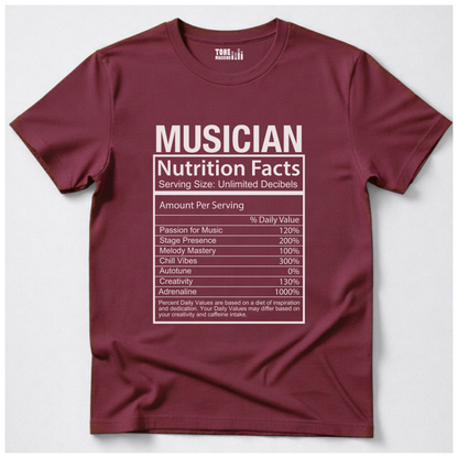 Musician Nutrition Facts T-Shirt