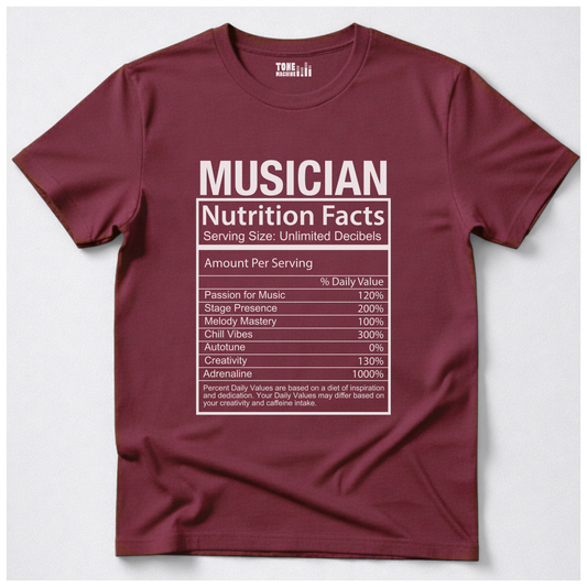 Musician Nutrition Facts T-Shirt