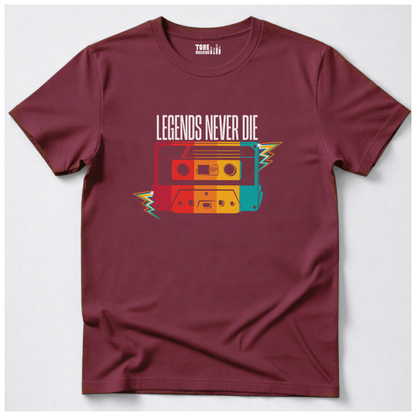 Legends Never Die Cassette Retro T-Shirt