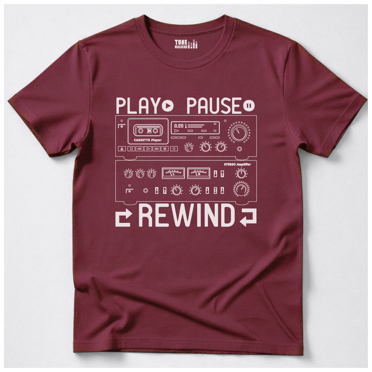 Play Pause Rewind Retro T-Shirt
