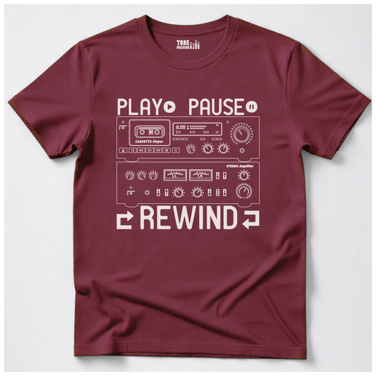 Play Pause Rewind Retro T-Shirt