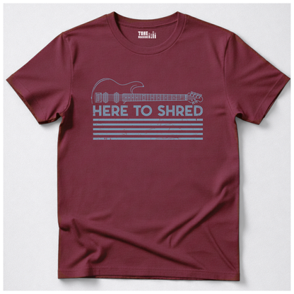 Here To Shred Guitar T-Shirt