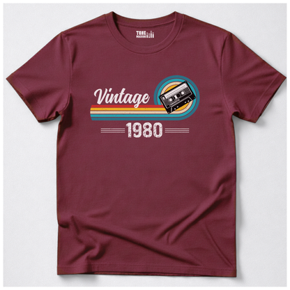 Vintage 1980 Cassette Retro T-Shirt