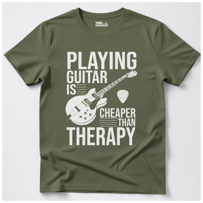 Playing Guitar Is Cheaper Than Therapy T-Shirt