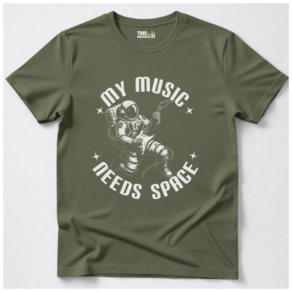 My Music Needs Space Guitar T-Shirt