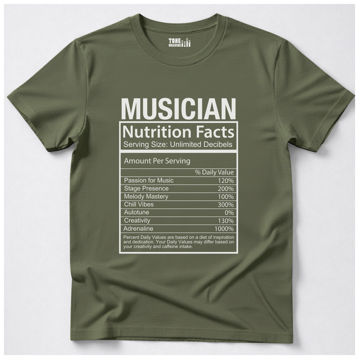 Musician Nutrition Facts T-Shirt