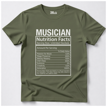 Musician Nutrition Facts T-Shirt