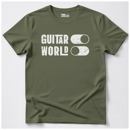 Guitar On World Off T-Shirt