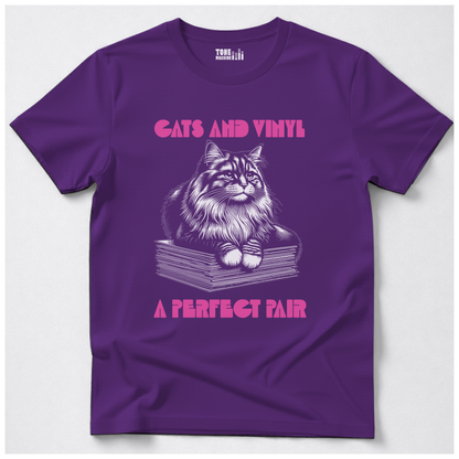 Cats And Vinyl A Perfect Pair T-Shirt