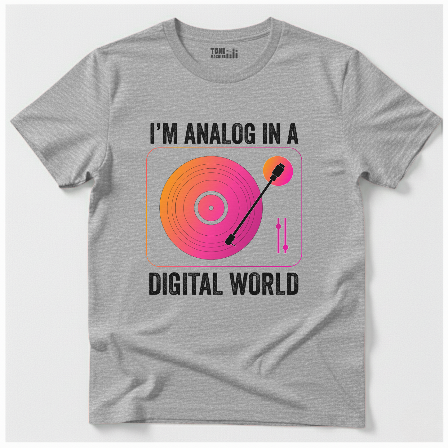 I'm Analog In A Digital World Vinyl T-Shirt