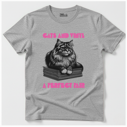 Cats And Vinyl A Perfect Pair T-Shirt
