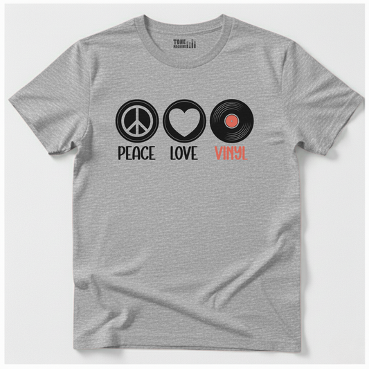 Peace Love Vinyl T-Shirt