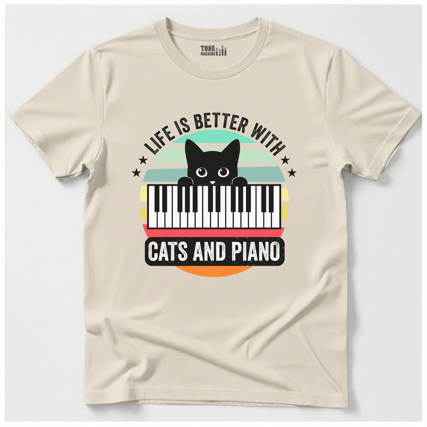 Life Is Better With Cats And Piano T-Shirt