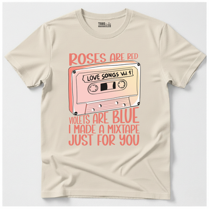 Roses Are Red Cassette Retro T-Shirt